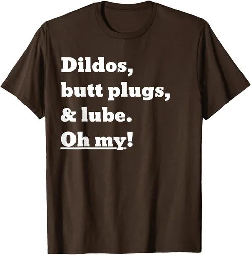 Vista 40 de Consoladores, tapones para los glúteos y lubricante. Camiseta Oh My! Azul bebé