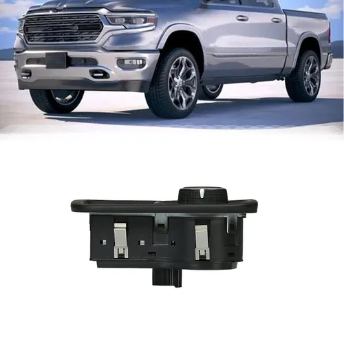 Vista 2 de Interruptor de luz antiniebla para faros delanteros compatible con Dodge Ram 1500 2500 3500 2019-2024 sustituye a 68156061AD 68156061AB interruptor