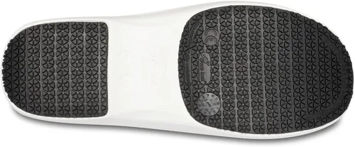 Vista 4 de Crocs Neria Pro II - Crocs embellecidos para mujer Zapatos de trabajo antideslizantes, blanco, 5