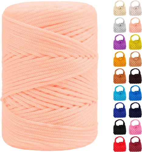 Vista 36 de Cordón de macramé de poliéster de 1/8 pulgadas x 169 metros, cordón de macramé trenzado de polipropileno, hilo de poliéster para tejer bolsos