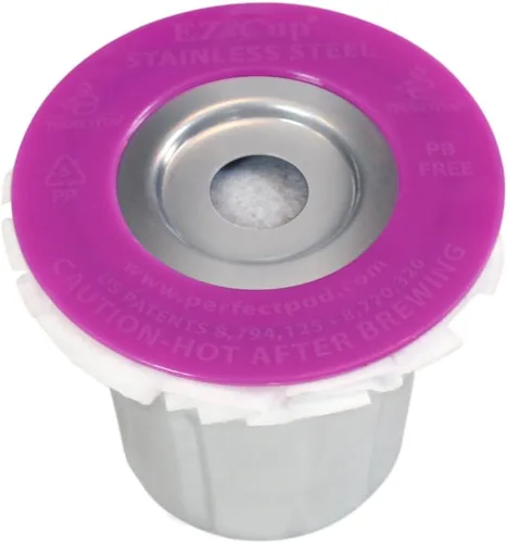 Vista 5 de EZ-Cup - Cápsula de café reutilizable de acero inoxidable para Keurig + 25 filtros de papel desechables, cápsula recargable compatible con Keurig