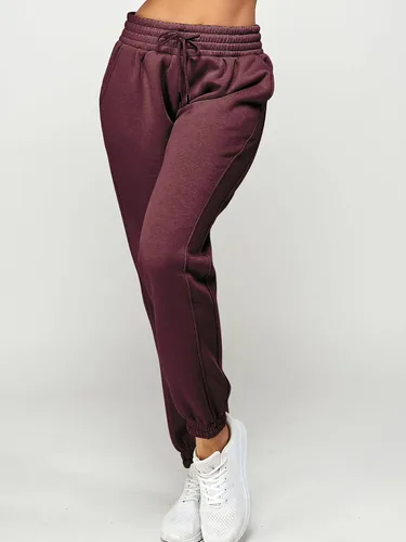 Vista 31 de IUUI Pantalones deportivos de cintura alta para mujer, con bolsillos, de algodón, holgados, atléticos