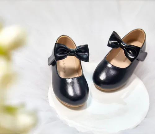 Vista 2 de Felix & Flora Zapatos de vestir para niñas pequeñas - Zapatos planos Mary Jane para niñas de flores, zapatos de ballet para fiestas y bodas