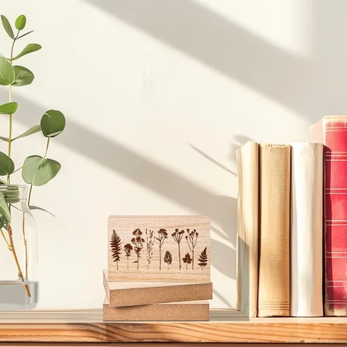 Vista 6 de Paquete de 30 bloques rectangulares de madera MDF sin terminar, bloques de madera de 3 x 5 pulgadas para manualidades, proyectos de bricolaje