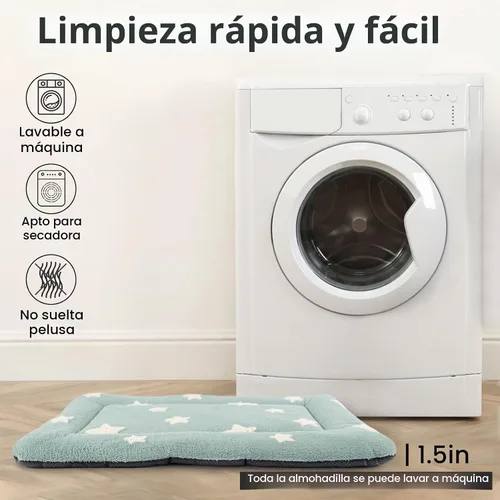 Vista 3 de Mora Pets - Cama para gatos de interior lavable, almohadilla antideslizante para jaula de perros, linda cama para perros con estrellas para perros
