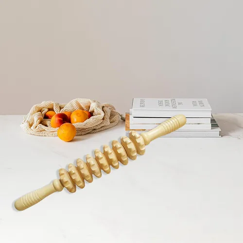 Vista 6 de Herramientas de masaje de terapia de madera, rodillo de masaje manual para esculpir el cuerpo, kit de maderoterapia, masajeador de celulitis