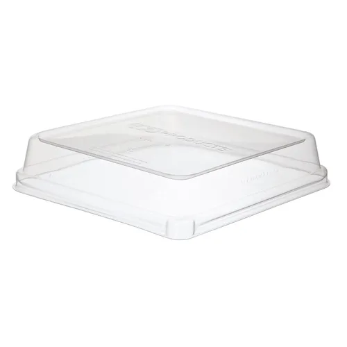 Vista 6 de Eco-Products - Contenedores compostables de 5 pulgadas para llevar, tapas de cúpula verde transparente, caja de 400, se adapta a cajas cuadradas