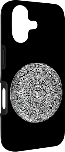Vista 3 de Aztec Calendar Sun Stone Mexican Mayan Calendario Azteca Case for iPhone 17