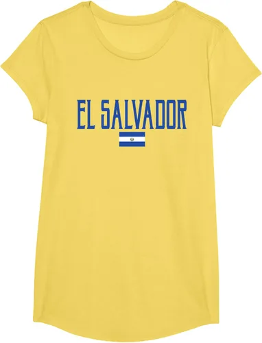 Vista 46 de Camiseta de texto azul con bandera de El Salvador, Negro, S