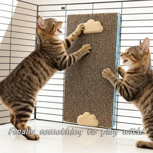 Vista 4 de Poste rascador para gato para jaula 30X20CM, jaula montado en la pared gato Rascador, Rascador de cartón, SCR-30X20CM-3.3CM
