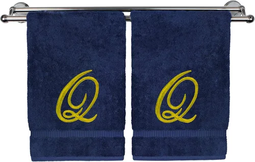 Vista 15 de Toalla de mano con monograma, regalo personalizado, 16 x 30 pulgadas, extra absorbente, 100% algodón turco, acabado de rizo suave, para baño, cocina