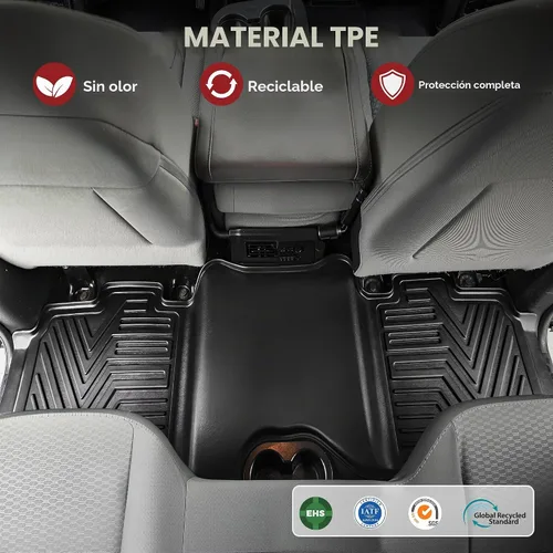 Vista 5 de YITAMOTOR Alfombrillas de Piso Compatibles con Dodge Ram 1500/2500/3500 Crew Cab 2013-2018, Ram 1500 Classic Crew Cab 2019-2024, 1ª y 2ª Fila