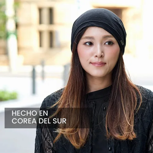 Vista 7 de CHARM Gorro de Verano de Algodón para Hombres y Mujeres - Gorro Ligero Holgado de Quimioterapia para Mujeres, Sombrero Holgado de Moda Hipster Negro