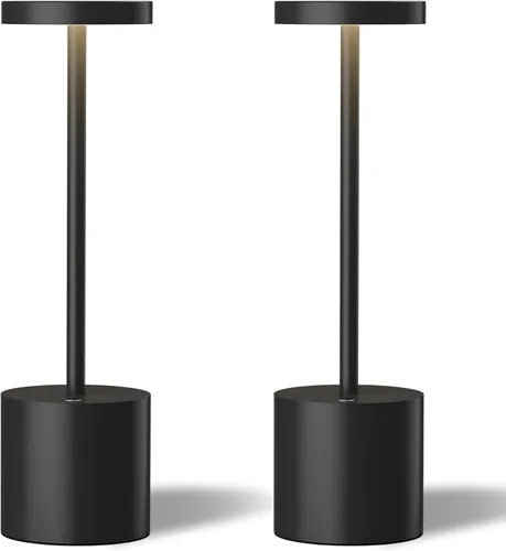 Vista 13 de TBBGA Lámpara de mesa LED inalámbrica, lámpara recargable con atenuación continua de 3 colores, lámpara de batería, luz nocturna portátil de metal