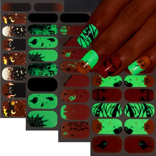 Vista 19 de 8 hojas de tiras de uñas de gel de color sólido, calcomanías autoadhesivas para uñas de los pies, exquisitas calcomanías de envoltura completa