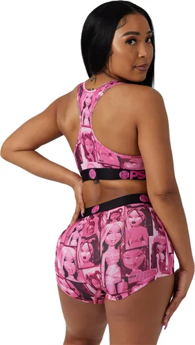 Vista 4 de PSD Bratz - Brasier deportivo para mujer, con espalda cruzada, con tela de microfibra transpirable