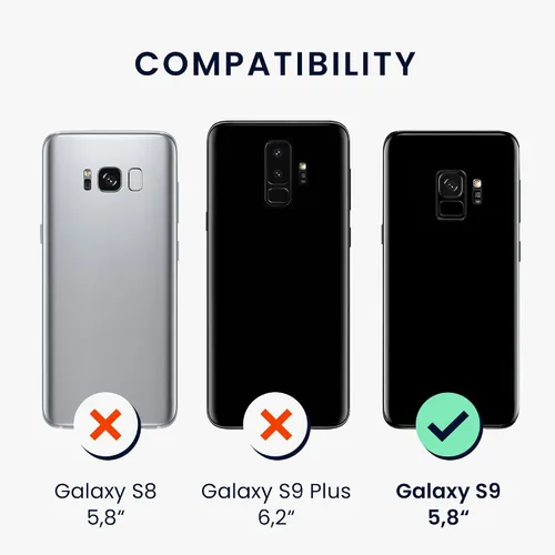 Vista 6 de kwmobile Funda compatible con Samsung Galaxy S9 - Funda de silicona TPU con acabado suave - Blue Reef