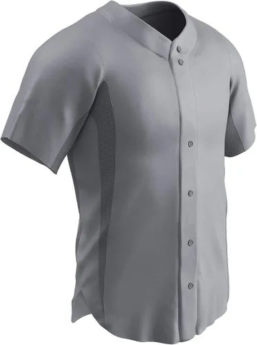 Vista 3 de Champro Camiseta de béisbol de media manga con botón completo para hombre