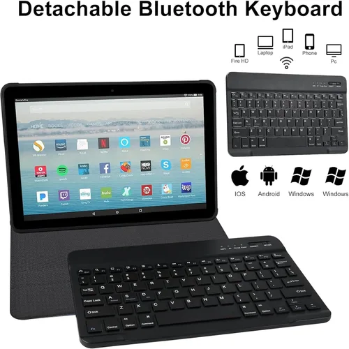Vista 2 de Funda con teclado africano para Samsung Galaxy Tab S6 Lite de 10.4 pulgadas 2022 (SM-P613/P619)/2020 (SM-P610/P615), funda protectora delgada