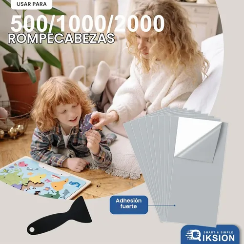 Vista 3 de QIKSION 24 hojas de ahorro de rompecabezas, hojas de pegamento de rompecabezas para 1000-3000 piezas Preserve & Frame - Rompecabezas de 4 piezas