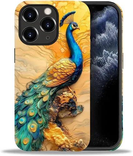 Vista 69 de DAIZAG Funda compatible con iPhone 11, hermoso color arena, patrón completo, carcasa rígida híbrida de plástico TPU + funda de protección