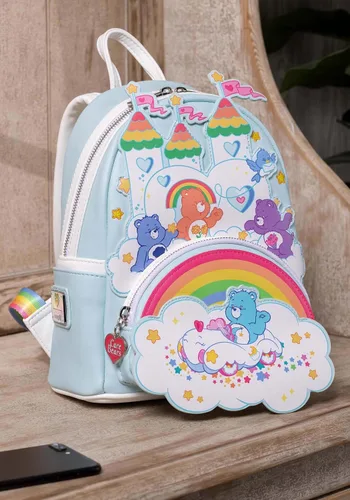 Vista 2 de Loungefly Care Bears Care-A-Lot Castle - Mini mochila, Multi, Care Bears Care-a-lot Castle Mini mochila