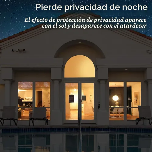 Vista 5 de Coavas Película de Privacidad Unidireccional para Ventanas con Herramientas, Película Adhesiva con Tinte para Ventanas Antirrotura para el Hogar