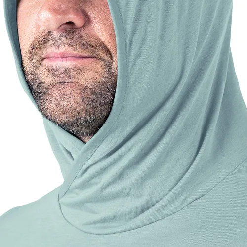 Vista 4 de Free Fly Sudadera con capucha ligera de bambú para hombre, secado rápido, transpirable, con protección solar, UPF 20+