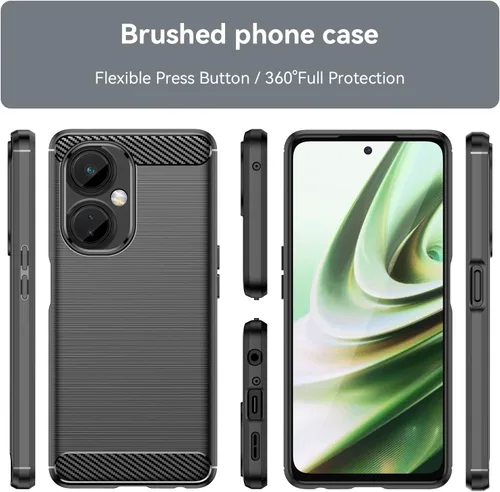 Vista 2 de Asuwish Funda protectora de silicona para OnePlus Nord N30/CE3 Lite con protector de pantalla de vidrio templado y accesorios de celda para OnePlus