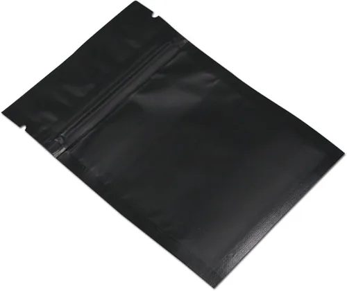 Vista 3 de PABCK 100 bolsas de Mylar negras resellables de 2.76 x 3.94 pulgadas, bolsa de almacenamiento de alimentos, bolsas planas de semillas de especias