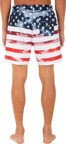 Vista 3 de Hurley Pantalones cortos Independence de 17 pulgadas para hombre, blanco, talla M