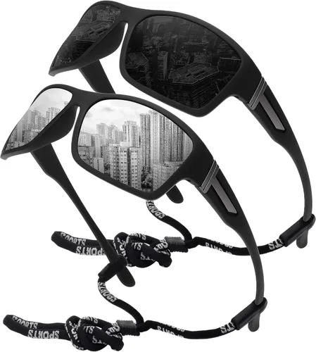 Vista 9 de STORYCOAST Gafas de sol polarizadas deportivas para hombres y mujeres, marco irrompible para ciclismo, pesca, conducción