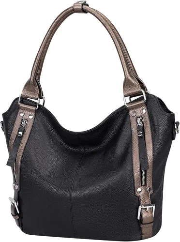 Vista 2 de Over Earth Bolsos de cuero genuino para mujer, bolso de hombro Hobo para mujer