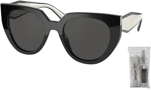 Vista 2 de Prada PR14WS Cat Eye Sunglasses for Women BUNDLE With Designer iWear Complimentary Eyewear Kit