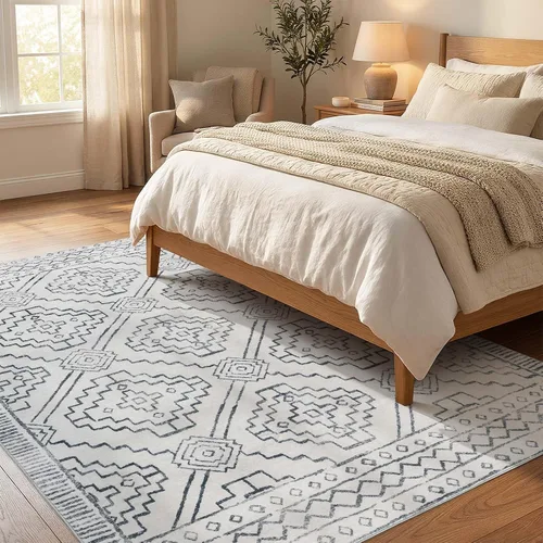 Vista 353 de jinchan Alfombra marroquí de pasillo 2x6 - Alfombra de pasillo lavable a máquina para cocina, alfombra moderna geométrica suave de pelo bajo