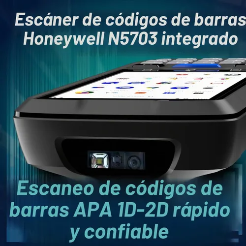 Vista 3 de Rayoungtek Escáner de Código de Barras Android Integrado HW N5703 Motor de Escaneo 1D/2D/QR, Lector NFC, Terminal de Datos PDA Computadora Móvil