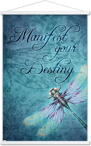Vista 7 de Trends International Brigid Ashwood - Póster de pared con marco magnético de manifiesta tu destino Juego de perchas de madera de haya y impresión