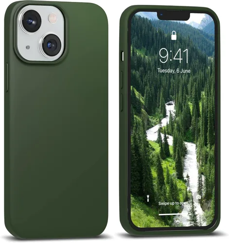 Vista 15 de IceSword Funda compatible con iPhone 13 Mini, color azul bebé, funda de silicona ultra delgada, a prueba de golpes, suave, de 5.4 pulgadas, azul