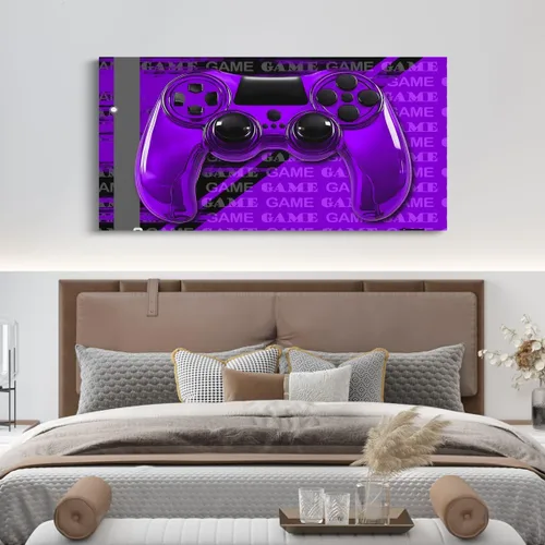 Vista 4 de Feelyou Lienzo decorativo para pared, control de juegos, oficina, pósteres para adultos, regalos de juegos, arte de pared para el baño, arte