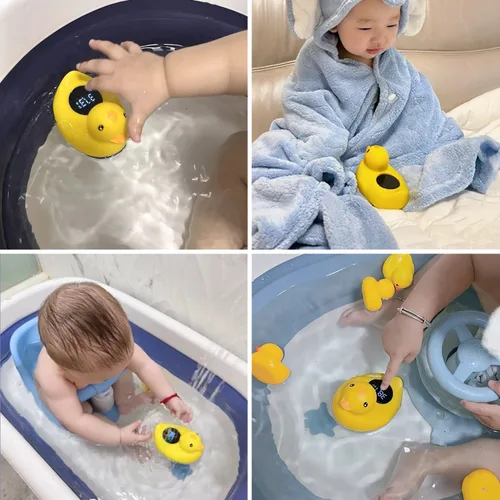 Vista 6 de Termómetro de bañera para bebé recién nacido, termómetro de temperatura del agua de la bañera para niños pequeños, juguete flotante de seguridad
