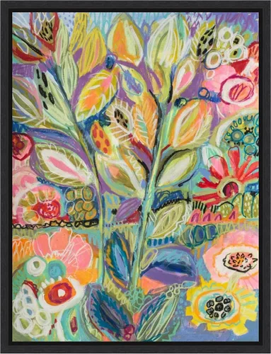 Vista 10 de Amanti Art Lienzo enmarcado para pared, 24 x 18 pulgadas, jardín de fantasía II, por Karen Fields, lienzo enmarcado para pared, arte abstracto