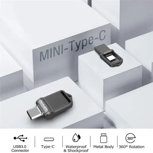 Vista 3 de KEXIN 32G USB C Flash Drive USB 3.0 Metal Dual Drive 32 GB USB Stick Mini Tamaño OTG Memory Stick para Tipo-C Android Smartphones Tablets