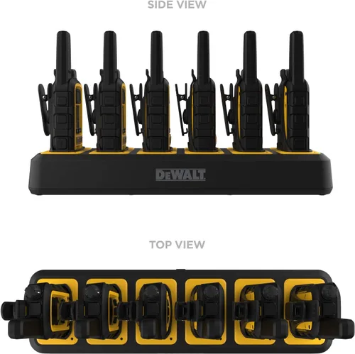 Vista 4 de DEWALT DXFRS800 - Walkie Talkies resistentes de 2 vatios (paquete de 6) y pilas alcalinas Energizer AA y AAA (48 unidades)