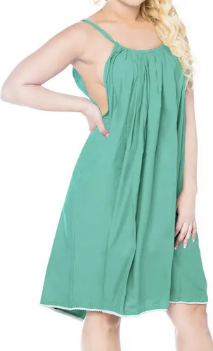 Vista 3 de LA LEELA Vacay - Vestido de playa para mujer, con tirantes delgados, ropa de dormir