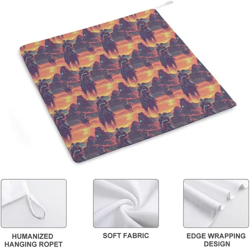 Vista 3 de Cyber Retro Western Cowboy Print Hand Towels for Bathroom Kitchen, Cute Hanging Kitchen Towels with Hanging Loop, Decorative Absorbent Coral Bath