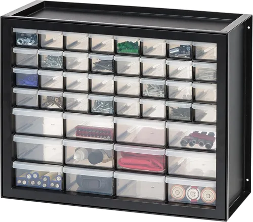 Vista 5 de IRIS Organizadores y almacenamiento de plástico USA Craft, carrito de almacenamiento rodante para suministros de aula y gabinete de almacenamiento