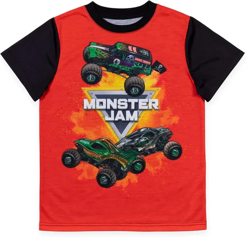 Vista 3 de Monster Jam Trucks Grave Digger SizeRangeDescription1 Camisas de pijama y pantalones cortos de pijama TallaDescription1