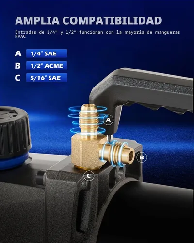 Vista 6 de Orion Motor Tech Bomba de vacío HVAC inalámbrica de iones de litio, bomba de vacío de 3 cfm, bomba de vacío de CA automotriz alimentada por batería