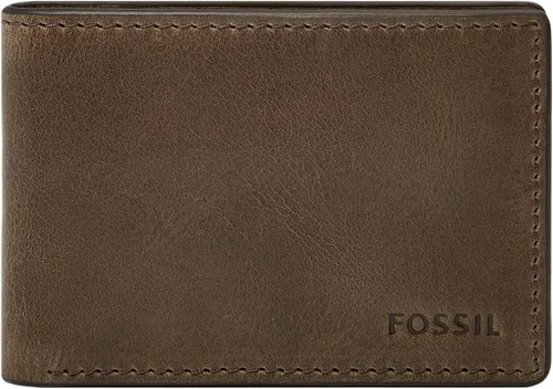 Vista 8 de Fossil Billetera de cuero delgada minimalista plegable con bolsillo frontal para hombres