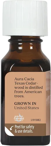 Vista 3 de Aura Cacia Aceite esencial de cedro de Texas puro 0.5 fl. oz. Juniperus Mexicana
